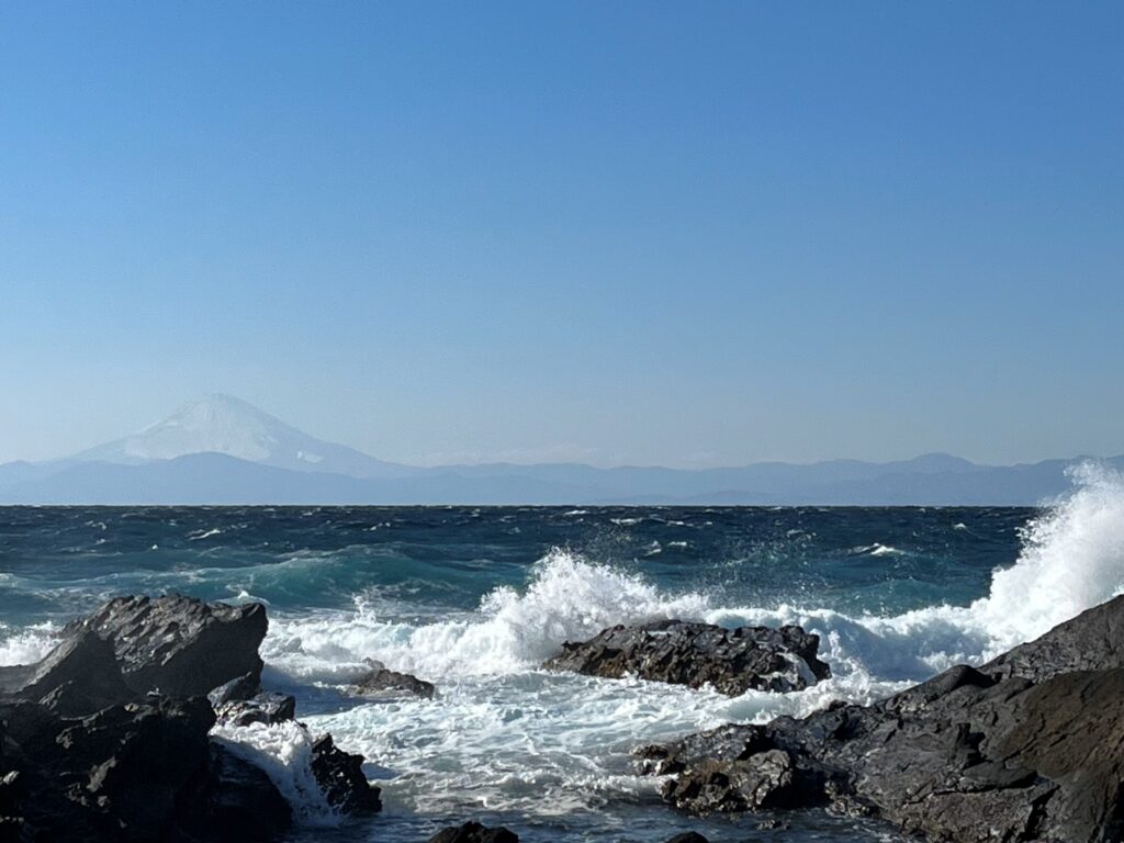 城ヶ島から見る富士山