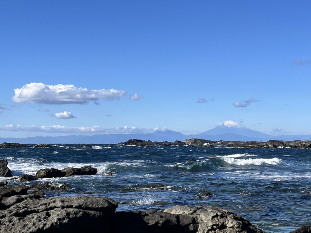 城ヶ島から見る富士山