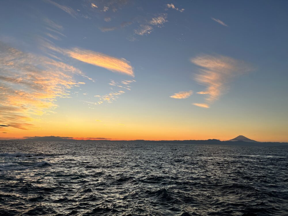 西崎の磯からの伊豆半島