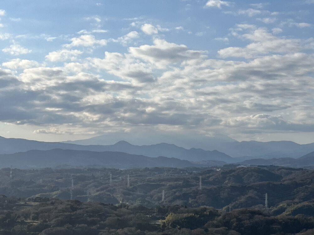 高麗山公園レストハウス展望台からの富士山方面